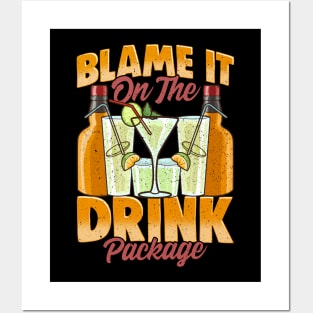 Blame It On The Drink Package Cruise Vacation Pun Posters and Art